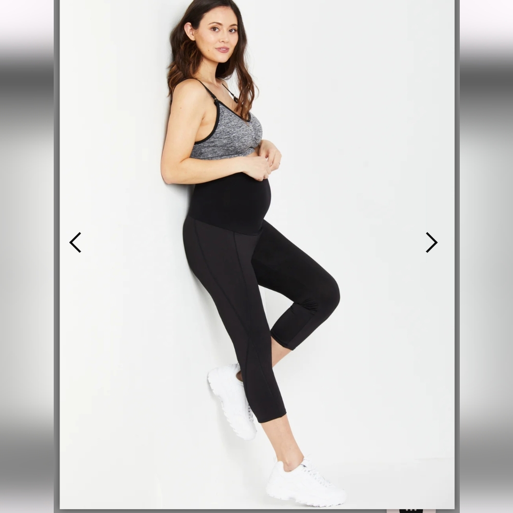Motherhood Maternity PERFORMANCE SECRET FIT BELLY CROPPED MATERNITY LEGGINGS